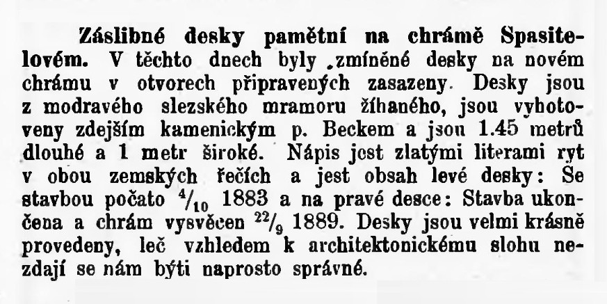Dobová kritika pamětních desek, Přítel dělníků, 20.4.1890