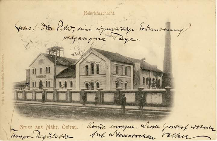 Důl Jindřich na pohlednici z roku 1906