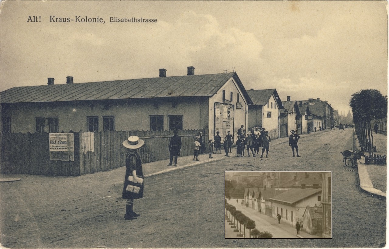 Krausova kolonie, pohled z Českobratrské ulice směrem k Fifejdám 