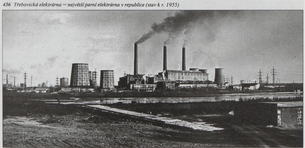 Třebovická elektrárna v roce 1955