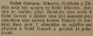 Velké Vítkovice (Nový deník, 27.6.1919)